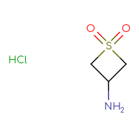 Chemical structure of 3-amino-1λ⁶-thietane-1,1-dione hydrochloride - CSSB00000695474