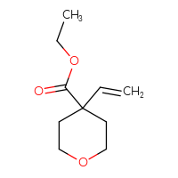 Chemical structure of ethyl 4-ethenyloxane-4-carboxylate - CSSB03766591892