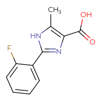 Chemical structure of 2-(2-fluorophenyl)-5-methyl-1H-imidazole-4-carboxylic acid - CSSB00011297382