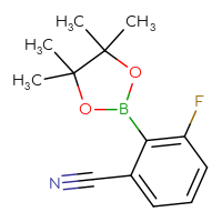 Chemical structure of 3-fluoro-2-(4,4,5,5-tetramethyl-1,3,2-dioxaborolan-2-yl)benzonitrile - CSSB00010042547