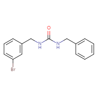 Chemical structure of 1-benzyl-3-[(3-bromophenyl)methyl]urea - CSSB00011597720