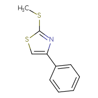 Chemical structure of 2-(methylsulfanyl)-4-phenyl-1,3-thiazole - CSSB00015331355