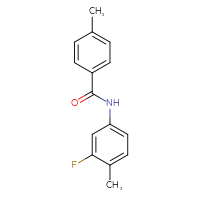 Chemical structure of N-(3-fluoro-4-methylphenyl)-4-methylbenzamide - CSSB00028012232