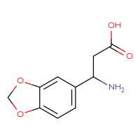 Chemical structure of 3-amino-3-(2H-1,3-benzodioxol-5-yl)propanoic acid - CSSB00000187480