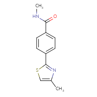 Chemical structure of N-methyl-4-(4-methyl-1,3-thiazol-2-yl)benzamide - CSSB00025984026