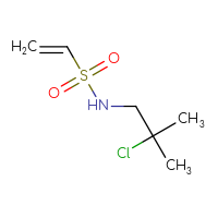 Chemical structure of N-(2-chloro-2-methylpropyl)ethene-1-sulfonamide - CSMB21332119313