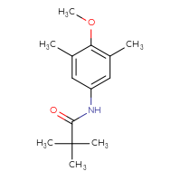 Chemical structure of N-(4-methoxy-3,5-dimethylphenyl)-2,2-dimethylpropanamide - CSSB03451259448