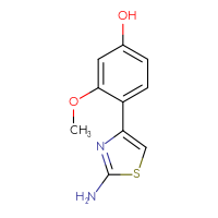 Chemical structure of 4-(2-amino-1,3-thiazol-4-yl)-3-methoxyphenol - CSSB00103019058