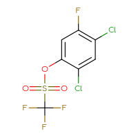 Chemical structure of 2,4-dichloro-5-fluorophenyl trifluoromethanesulfonate - CSSB20788285896