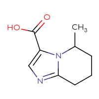 Chemical structure of 5-methyl-5H,6H,7H,8H-imidazo[1,2-a]pyridine-3-carboxylic acid - CSSB00015345719
