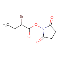 Chemical structure of 2,5-dioxopyrrolidin-1-yl 2-bromobutanoate - CSSB17484214016