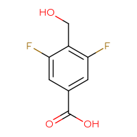 Chemical structure of 3,5-difluoro-4-(hydroxymethyl)benzoic acid - CSSB00009844098