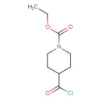 Chemical structure of ethyl 4-(carbonochloridoyl)piperidine-1-carboxylate - CSSB00010209387