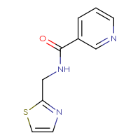 Chemical structure of N-[(1,3-thiazol-2-yl)methyl]pyridine-3-carboxamide - CSSB00050787202
