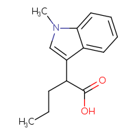 Chemical structure of 2-(1-methyl-1H-indol-3-yl)pentanoic acid - CSSB03560422716