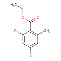Chemical structure of ethyl 4-bromo-2-fluoro-6-methylbenzoate - CSSB00015367580