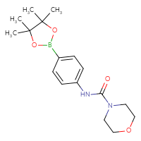 Chemical structure of N-[4-(4,4,5,5-tetramethyl-1,3,2-dioxaborolan-2-yl)phenyl]morpholine-4-carboxamide - CSSB00015192176