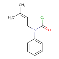 Chemical structure of N-(3-methylbut-2-en-1-yl)-N-phenylcarbamoyl chloride - CSSB14849602062