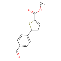 Chemical structure of methyl 5-(4-formylphenyl)thiophene-2-carboxylate - CSSB06378948316