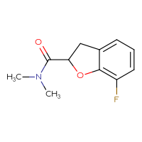 Chemical structure of 7-fluoro-N,N-dimethyl-2,3-dihydro-1-benzofuran-2-carboxamide - CSSB01432919373