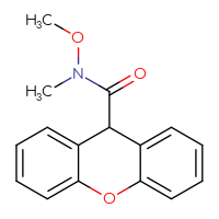 Chemical structure of N-methoxy-N-methyl-9H-xanthene-9-carboxamide - CSSB00026318446