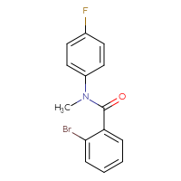 Chemical structure of 2-bromo-N-(4-fluorophenyl)-N-methylbenzamide - CSSB00003149074