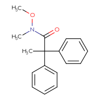 Chemical structure of N-methoxy-N-methyl-2,2-diphenylpropanamide - CSSB15126263066