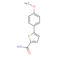 Chemical structure of 5-(4-methoxyphenyl)thiophene-2-carboxamide - CSSB03556218927