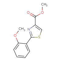 Chemical structure of methyl 2-(2-methoxyphenyl)-1,3-thiazole-4-carboxylate - CSSB00005600641
