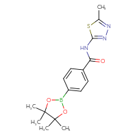 Chemical structure of N-(5-methyl-1,3,4-thiadiazol-2-yl)-4-(4,4,5,5-tetramethyl-1,3,2-dioxaborolan-2-yl)benzamide - CSSB02526920937