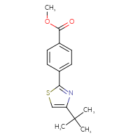 Chemical structure of methyl 4-(4-tert-butyl-1,3-thiazol-2-yl)benzoate - CSSB02016024151