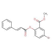 Chemical structure of methyl 5-bromo-2-[(3-phenylprop-2-enoyl)oxy]benzoate - CSSB00105877371