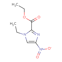 Chemical structure of ethyl 1-ethyl-4-nitro-1H-imidazole-2-carboxylate - CSSB00010072383