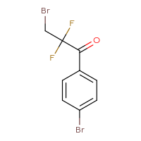 Chemical structure of 3-bromo-1-(4-bromophenyl)-2,2-difluoropropan-1-one - CSSB00135124748