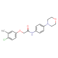 Chemical structure of 2-(4-chloro-3-methylphenoxy)-N-[4-(morpholin-4-yl)phenyl]acetamide - CSSB00105857818