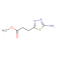 Chemical structure of methyl 3-(5-amino-1,3,4-thiadiazol-2-yl)propanoate - CSSB00000757032
