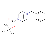 Chemical structure of tert-butyl 5-benzyl-2,5-diazabicyclo[2.2.2]octane-2-carboxylate - CSSB00015817286