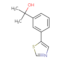Chemical structure of 2-[3-(1,3-thiazol-5-yl)phenyl]propan-2-ol - CSSB06583399857