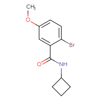 Chemical structure of 2-bromo-N-cyclobutyl-5-methoxybenzamide - CSSB00011664619