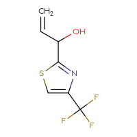Chemical structure of 1-[4-(trifluoromethyl)-1,3-thiazol-2-yl]prop-2-en-1-ol - CSSB02517631655