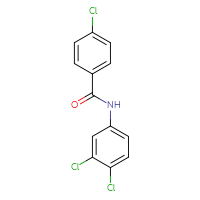Chemical structure of 4-chloro-N-(3,4-dichlorophenyl)benzamide - CSSB00104427189