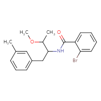 Chemical structure of 2-bromo-N-[3-methoxy-1-(3-methylphenyl)butan-2-yl]benzamide - CSSB15779567684