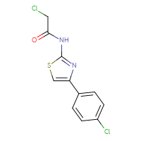 Chemical structure of 2-chloro-N-[4-(4-chlorophenyl)-1,3-thiazol-2-yl]acetamide - CSSB00020595042