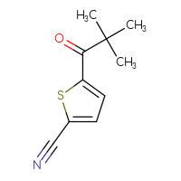 Chemical structure of 5-(2,2-dimethylpropanoyl)thiophene-2-carbonitrile - CSSB00020972909