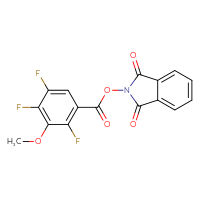 Chemical structure of 1,3-dioxo-2,3-dihydro-1H-isoindol-2-yl 2,4,5-trifluoro-3-methoxybenzoate - CSSB03548247219