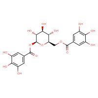 Chemical structure of [(2R,3S,4S,5R,6S)-3,4,5-trihydroxy-6-(3,4,5-trihydroxybenzoyloxy)oxan-2-yl]methyl 3,4,5-trihydroxybenzoate - CSSB00159243702