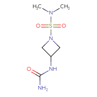 Chemical structure of [1-(dimethylsulfamoyl)azetidin-3-yl]urea - CSSB00066963142