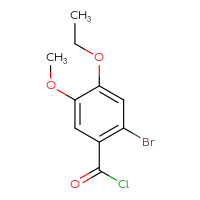 Chemical structure of 2-bromo-4-ethoxy-5-methoxybenzoyl chloride - CSSB00010062702