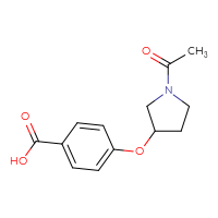 Chemical structure of 4-[(1-acetylpyrrolidin-3-yl)oxy]benzoic acid - CSSB00134290005
