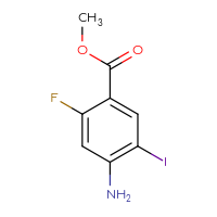Chemical structure of methyl 4-amino-2-fluoro-5-iodobenzoate - CSSB00010253323